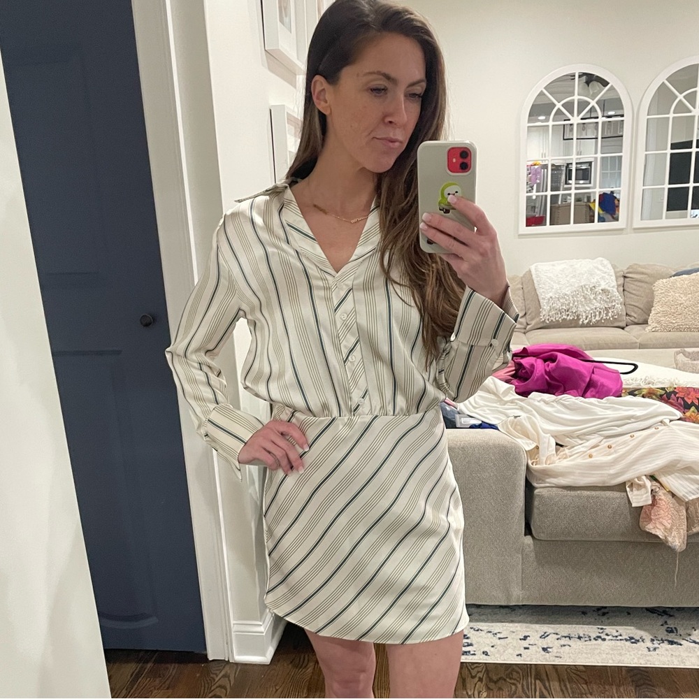 NWT ZARA MINI LONG SLEEVE DRESS